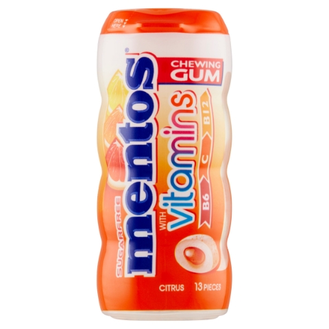 Mentos Dražovaná žvýkačka s tekutou náplní s citrusovou příchutí 13 ks 26g