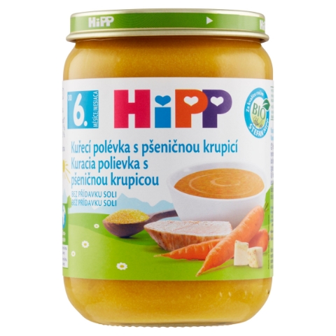 HiPP Bio kuřecí polévka s pšeničnou krupicí 190g