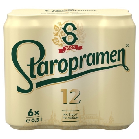 Staropramen 12 pivo ležák světlý 6 x 0,5l