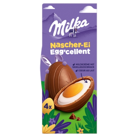 Milka Čokoládové vajíčko s mléčnou krémovou náplní 4 x 31g (124g)