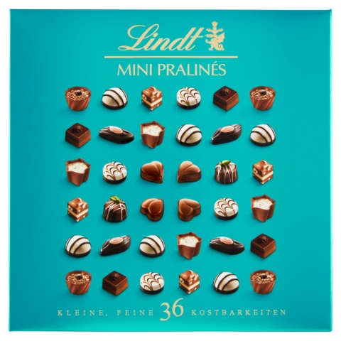 Lindt Mini Pralinés směs čokoládových bonbónů z mléčné, hořké a bílé čokolády 180g