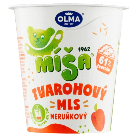 Olma Míša Tvarohový mls meruňkový 130g