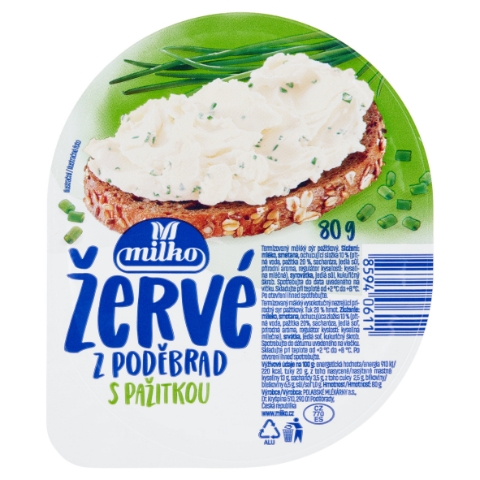 Milko Žervé z Poděbrad s pažitkou 80g