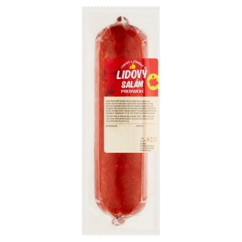 Kostelecké Uzeniny Lidový salám polosuchý 0,500kg