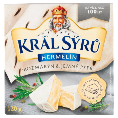 Král Sýrů Hermelín rozmarýn & jemný pepř 120g