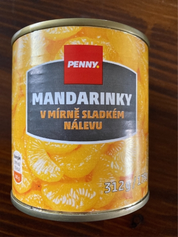 Mandarinky v mírně sladkém nálevu Penny 312g