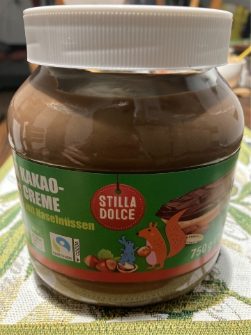 Kakaový krém s liskovymi oříšky  Stilla Dolce 750g