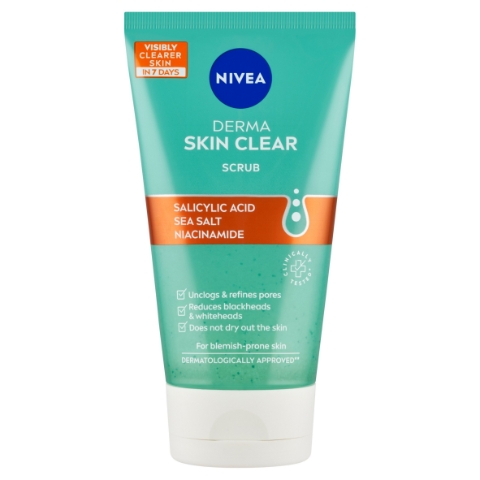 Nivea Derma Skin Clear čisticí pleťový peeling 150ml