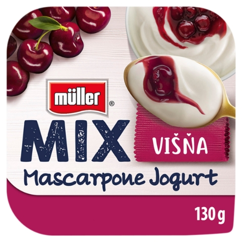 Müller Mix Jogurt s mascarpone a višněmi 130g