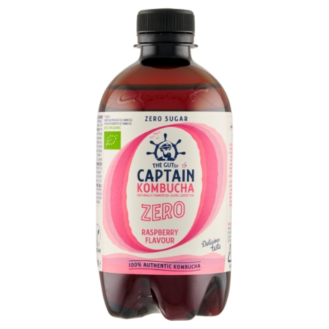 The Gutsy Captain Kombucha Zero Raspberry 400ml