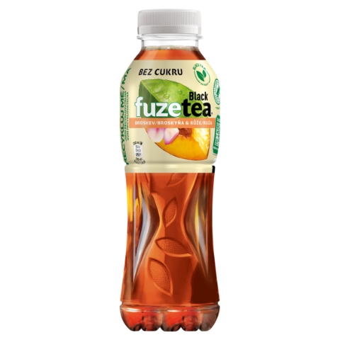 FuzeTea Black Ice Tea broskev & růže 500ml