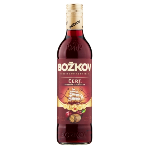 Božkov Čert tuzemák a griotka likér 0,5l