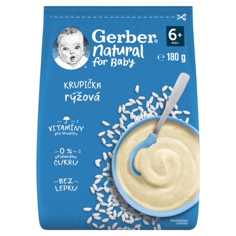 GERBER Natural rýžová krupička 180g