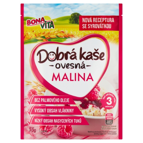Bona Vita Dobrá kaše Ovesná malina 55g