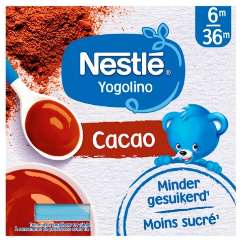 NESTLÉ YOGOLINO mléčný dezert s kakaem 4 x 100g