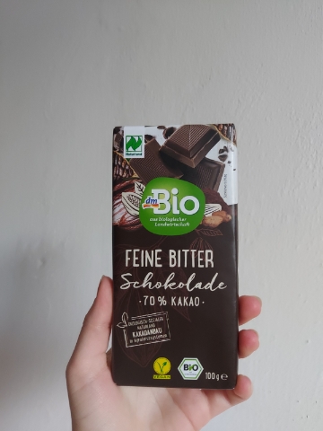 dmBio 
Jemná hořká čokoláda, 100 g