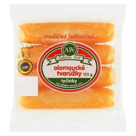 A.W. Olomoucké tvarůžky tyčinky 125g