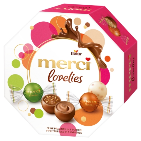 merci Lovelies výběr čokoládových bonbonů 185g