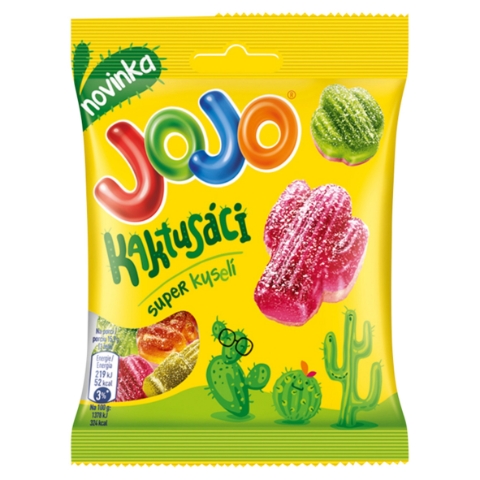 JOJO Kaktusáci mix kyselých želé bonbónů s náplní i bez náplně, s ovocnými příchutěmi 80g