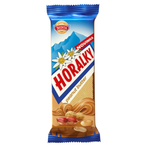 Sedita Horalky Oplatky s arašídovou krémovou náplní v kakaové polevě 50g