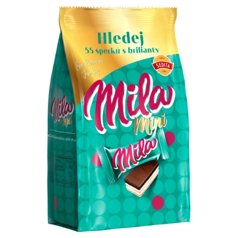Sedita Mila Mini oplatky s mléčnou krémovou náplní v kakaové polevě 180g