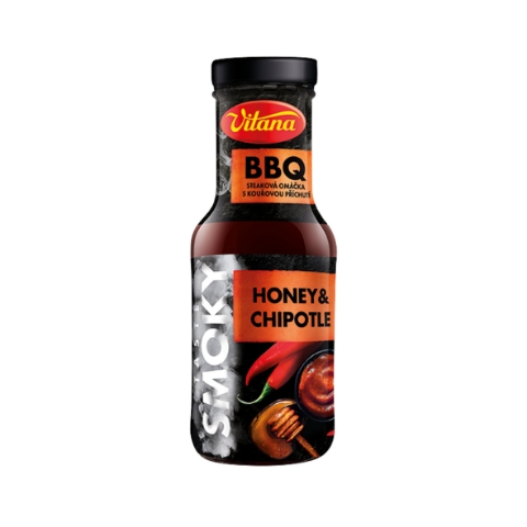 Vitana BBQ Honey & Chipotle steaková omáčka s kouřovou příchutí 230ml