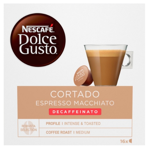 NESCAFÉ Dolce Gusto Cortado Decaffeinato - kávové kapsle - 16 ks