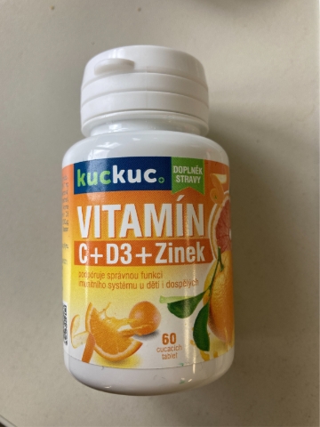 Kuckuc Vitamin C+d3+zinek Tbl.60