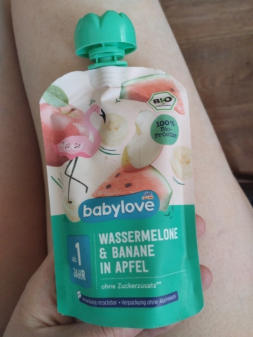 Babylove Kapsička Bio jablko, banán,meloun 100 g