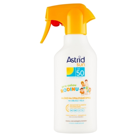 Astrid Sun Mléko na opalování sprej pro celou rodinu OF 50 270ml