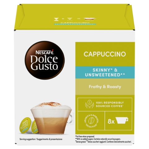 NESCAFÉ Dolce Gusto Cappuccino Skinny Unsweetened - kávové kapsle - 16 ks