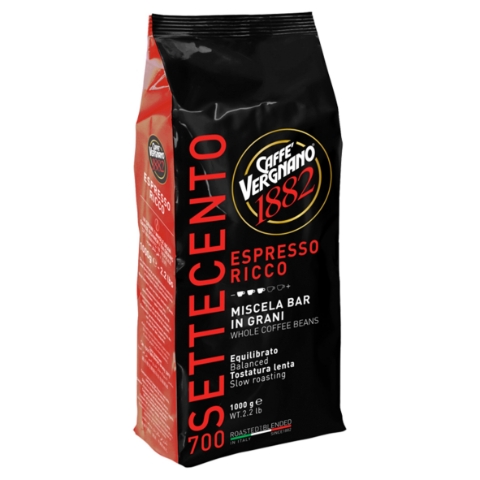Caffè Vergnano 1882 Espresso Ricco 700 pražená zrnková káva 1000g