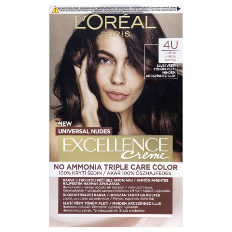 L'Oréal Paris Excellence Nudes 4 U, Hnědá 72 ml + 48 ml + 12 ml + 60 ml