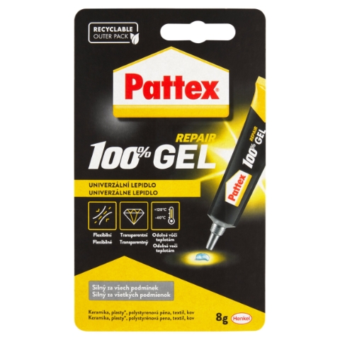 Pattex 100% gel univerzální lepidlo 8g