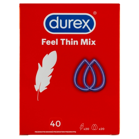 Durex Feel Thin Mix kondomy 40 ks