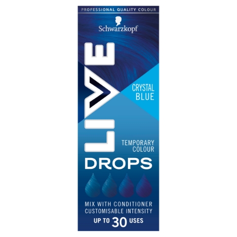 Schwarzkopf Live Drops barva na vlasy křišťálově modrá 30ml