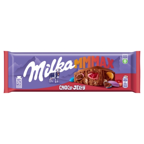 Milka Mmmax Choco Jelly mléčná čokoláda s želé 250g