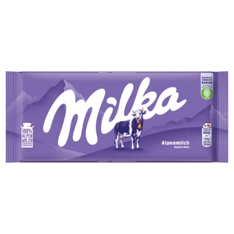 Milka Mléčná čokoláda z alpského mléka 100g
