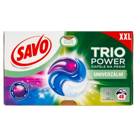 Savo Trio Power kapsle na praní univerzální 40 praní 844g