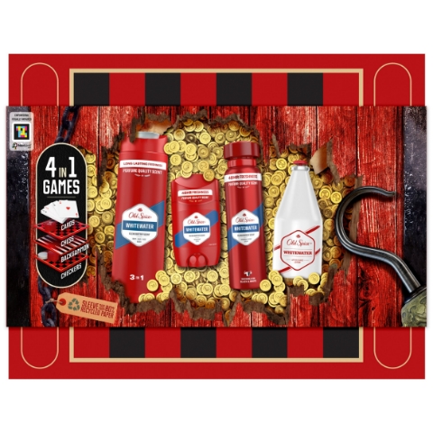 Old Spice Whitewater Dárková Sada, Deodorant Ve Spreji, Tuhý Deodorant, Sprchový Gel, Voda Po Holení