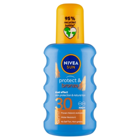 Nivea Sun Protect & Bronze sprej na opalování podporující zhnědnutí OF 30 200ml