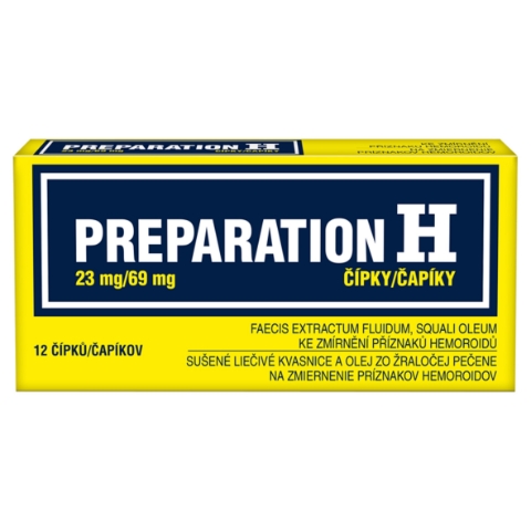 Preparation H 23 mg/69 mg čípky 12 ks