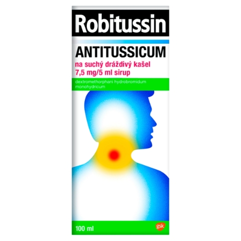 Robitussin Antitussicum 7,5 mg/5 ml sirup 100ml