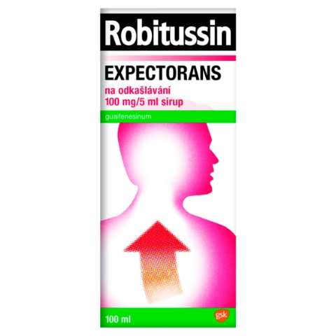 Robitussin Expectorans na odkašlávání 100 mg/5 ml sirup 100ml
