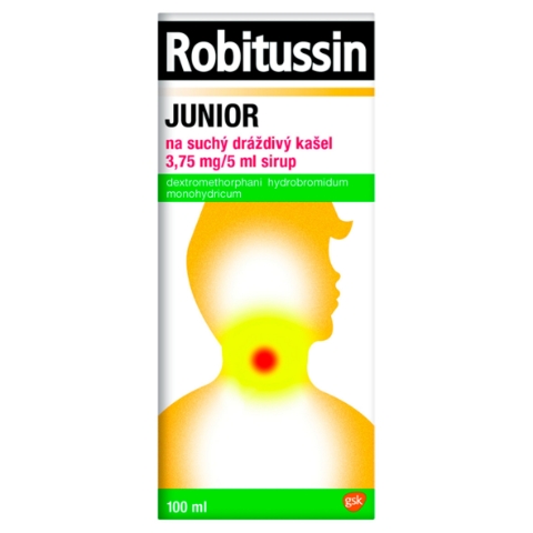 Robitussin Junior sirup na suchý dráždivý kašel 3,75 mg/5 ml 100ml