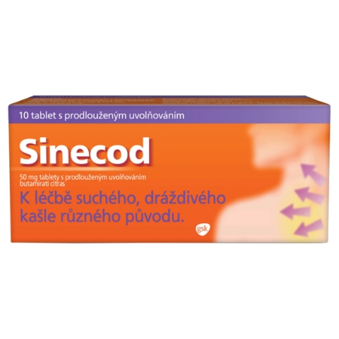 Sinecod 50 mg tablety s prodlouženým uvolňováním 10 ks