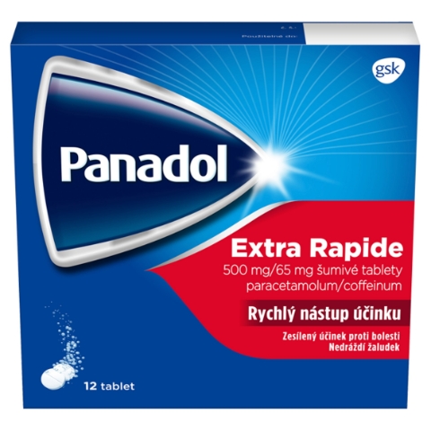 Panadol Extra Rapide 500 mg/65 mg šumivé tablety 12 ks