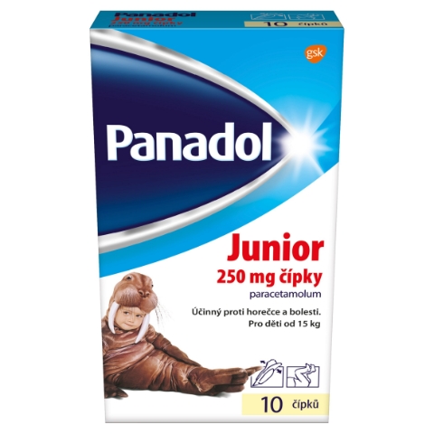 Panadol Junior 250 mg čípky 10 ks