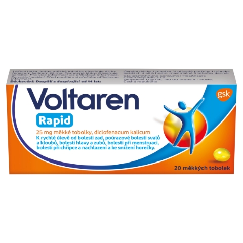 Voltaren Rapid 25 mg měkké tobolky 20 ks