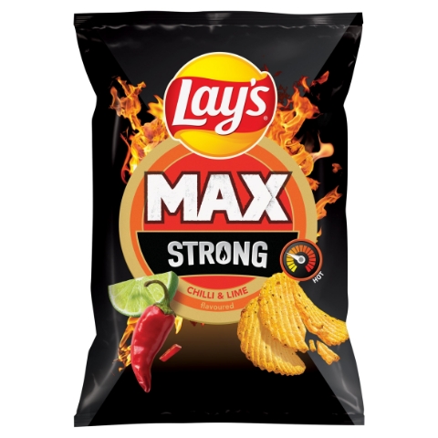 Lay's Max Strong smažené bramborové lupínky s příchutí chilli a limetky 190g